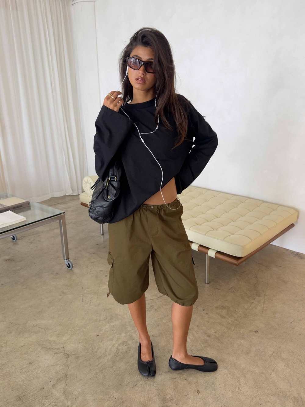 Princess Polly Allyza Olive Green Baggy Cargo Shorts - NWOT SIZE 6